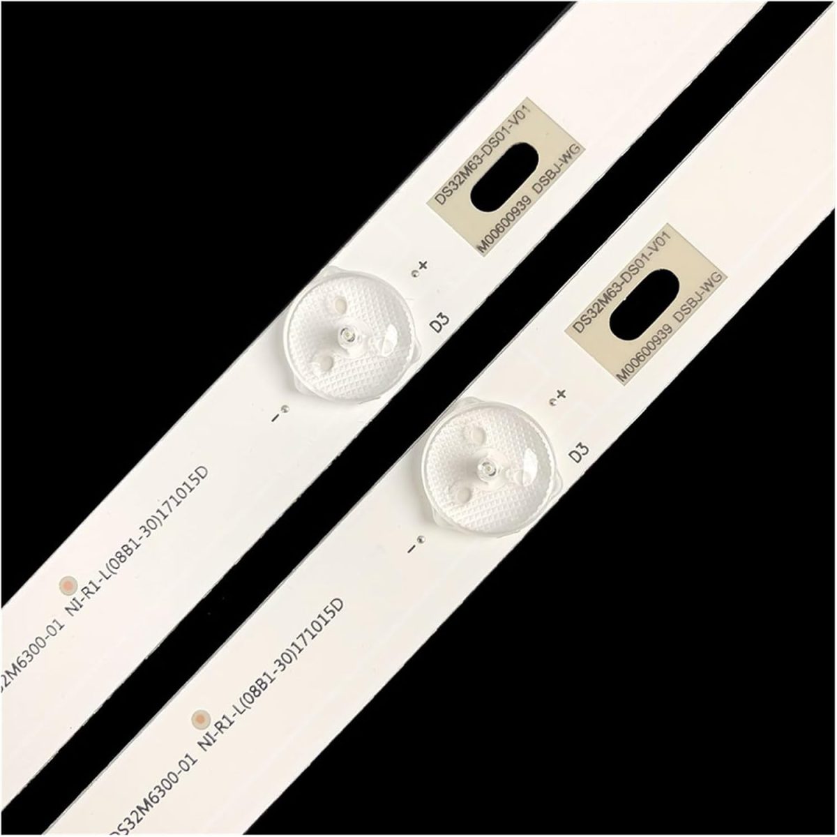 قطعتان من شرائط اضاءة خلفية LED 3 فولت للتلفزيون H.ai/er 32 بوصة DS32M63-DS01-V01 560 ملم لاصلاح التلفزيون 32EU3000 32EU3100 T32BLV LE32A21J