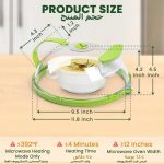 ⁦LBMT Microwave Cover for Food, Clear Microwave Splatter Cover with Water Steamer and Handle, 10 Inch Plate Covers, Kitchen Gadgets and Accessories⁩ - الصورة ⁦5⁩