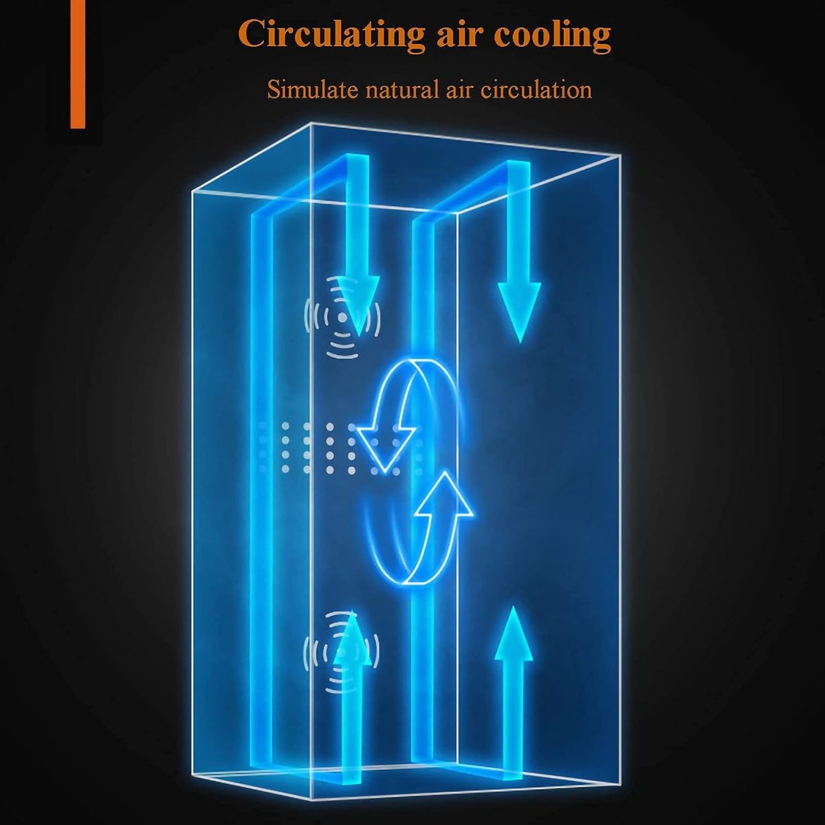 ⁦Freestanding cigar humidor Cigar Cooler/Cabinet Black Cigar Humidor Front Glass Door Counter Quiet Operation Compressor Adjust Temperature Wauyan⁩ - الصورة ⁦7⁩