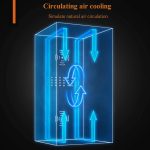 ⁦Freestanding cigar humidor Cigar Cooler/Cabinet Black Cigar Humidor Front Glass Door Counter Quiet Operation Compressor Adjust Temperature Wauyan⁩ - الصورة ⁦7⁩