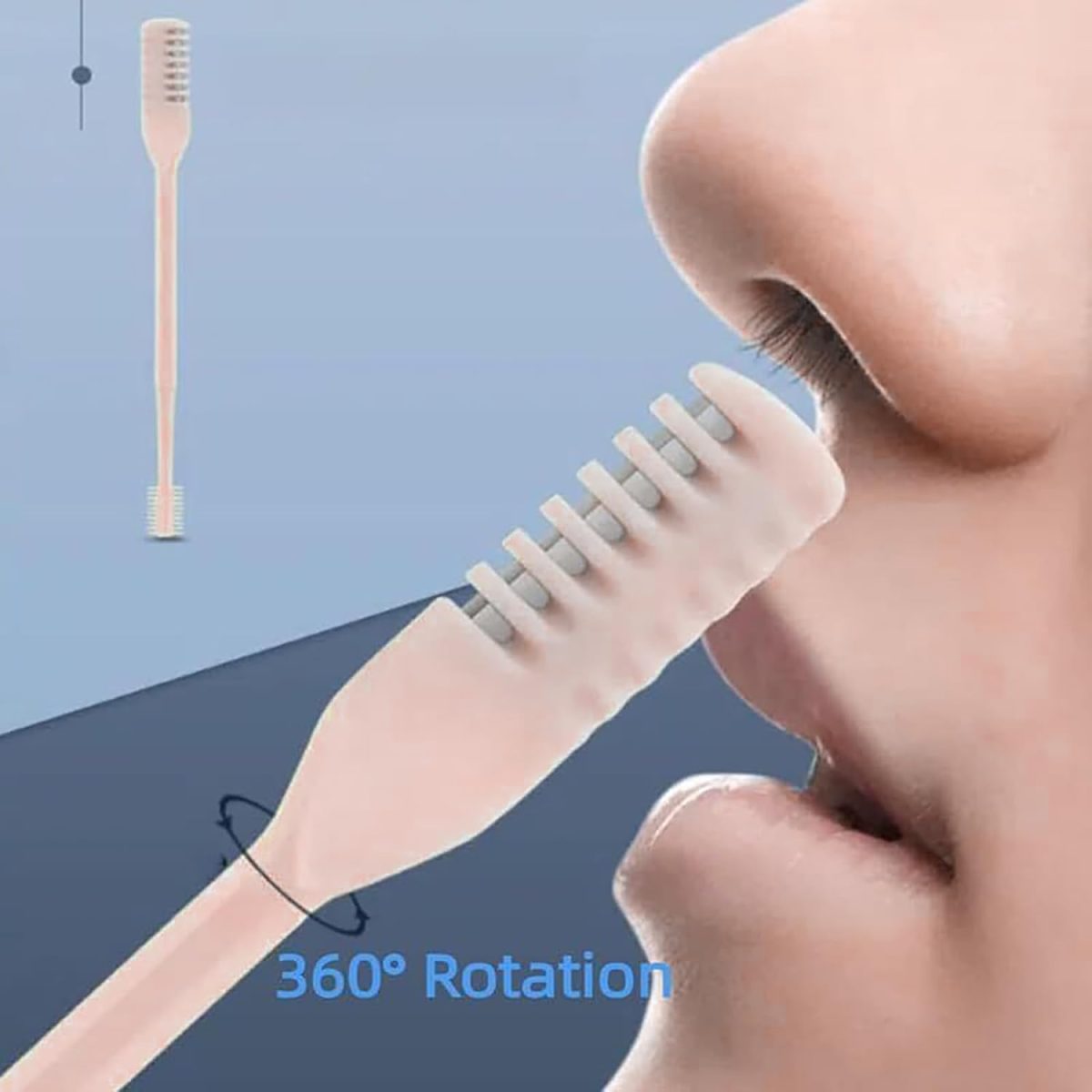 ⁦Tazweeq 5 Pcs Nostril Hair Removal Tool, 2-in-1 Nose Hair Clipper, Nostril Hair Remover Tool, Portable 360° Rotating Nose Hair Cutter with Ear Picker for Women and Men⁩ - الصورة ⁦5⁩