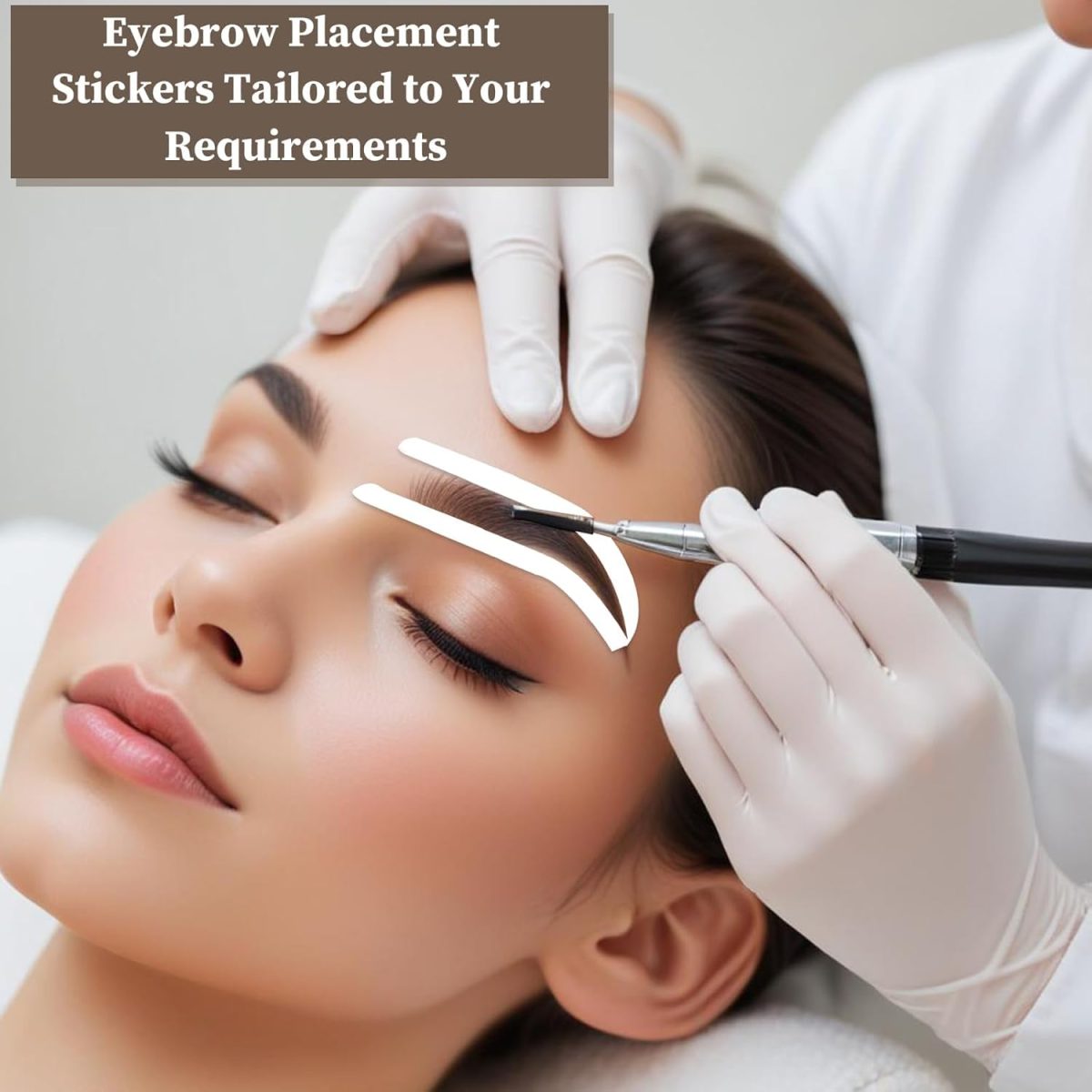 ⁦24Pairs Eyebrow Stencil Stickers Disposable, Adhesive Eye Brow Stencils for Women, Airbrush Eyebrow Stencils, Mapping Guides Brow Template for Tinting Makeup, 3Shapes Eyebrow Tape Stripsf⁩ - الصورة ⁦5⁩
