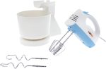⁦Koolen Hand Mixer with Bowl, 150W, White and Black⁩ - الصورة ⁦2⁩