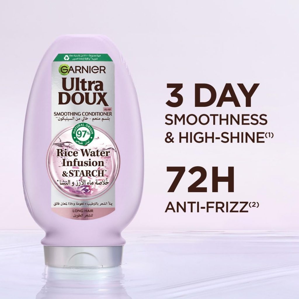 Garnier Ultra Doux Rice water Conditioner, 360 ml (Pack of 2)