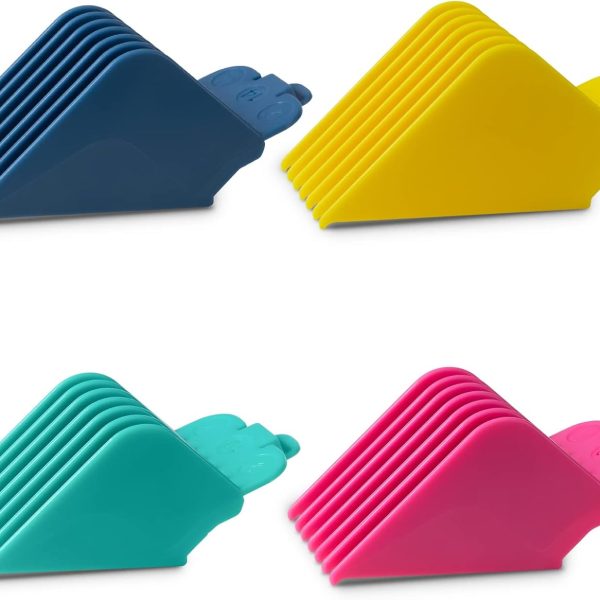 LAVEST 4 Professional Extra Long Hair Clipper Guards Cutting Guides Fits for Most Wahl Clippers, Color Coded Clipper Combs Replacement - 1.25", 1.5", 1.75" & 2" (#10, 12, 14, 16）