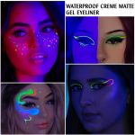 ⁦KASTWAVE UV Neon Gel Eyeliner Pencil Makeup Set Kit, 12 Colors Rainbow Halloween Shades Eye Liner, Glow in Dark Colorful Retractable Eyeliner, Waterproof Smudge Proof Long-Lasting Gel Pencil⁩ - الصورة ⁦4⁩