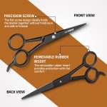 ⁦Utopia Care Hair Cutting and Hairdressing Scissors 6.5 Inch, Premium Stainless Steel shears with smooth Razor & Sharp Edge Blades, for Salons, Professional Barbers, Black⁩ - الصورة ⁦3⁩