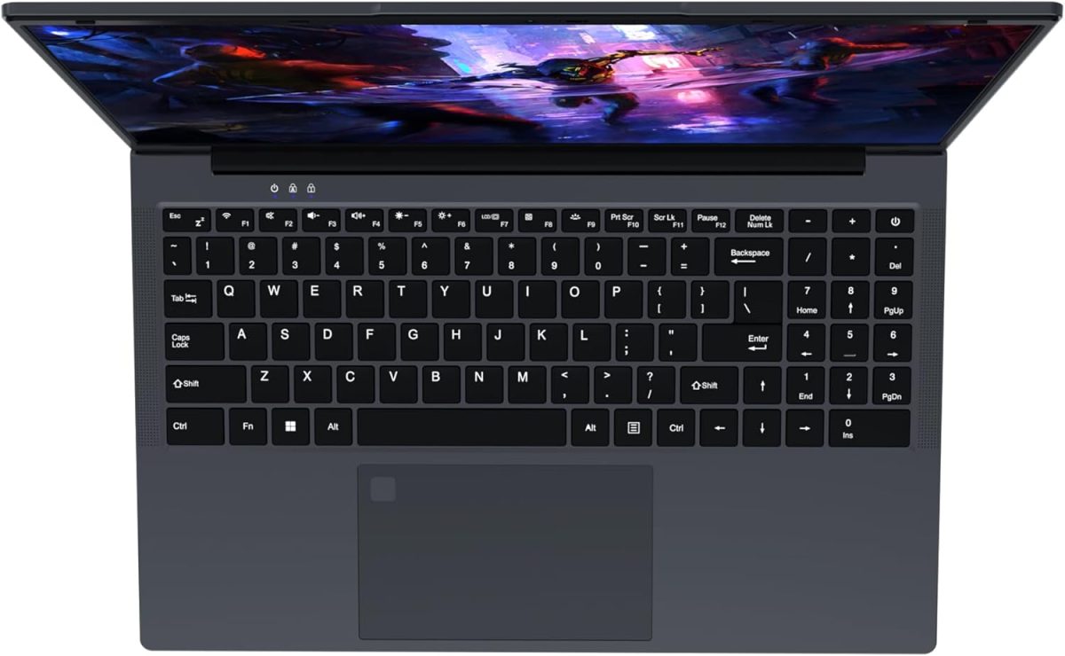 ⁦32GB RAM Laptop Computer with 1TB NVMe SSD, Intel N150 Quad-Core Processor(Up to 3.6GHz), 15.6" FHD IPS Display, 8000mAh Battery, Backlit Keyboard, Privacy Webcam, Fingerprint Unlock, Win11 Pro⁩ - الصورة ⁦7⁩