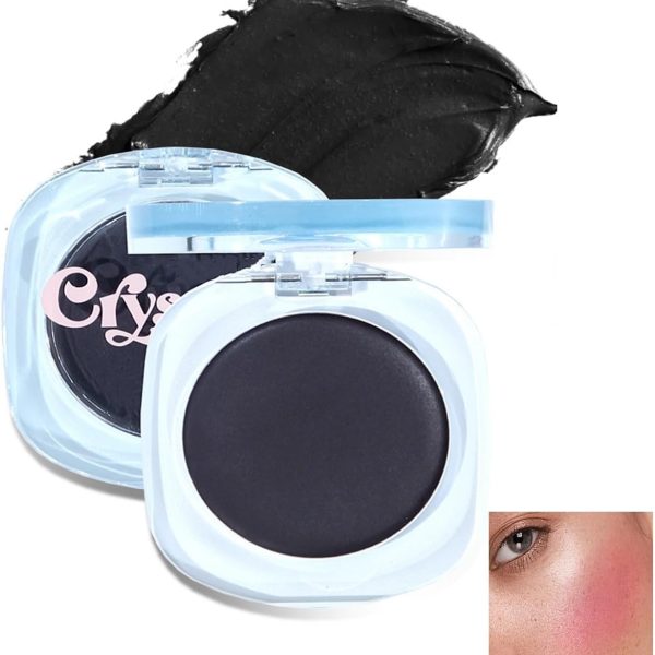 KASTWAVE Black Cream Blush, Color Changing Blush for Cheeks and Lips Tint Makeup, Black Blush PH Temperature Changing Tinted Cream Blush Long Lasting Blendable Dewy & Natural Finish for All Skin Tones