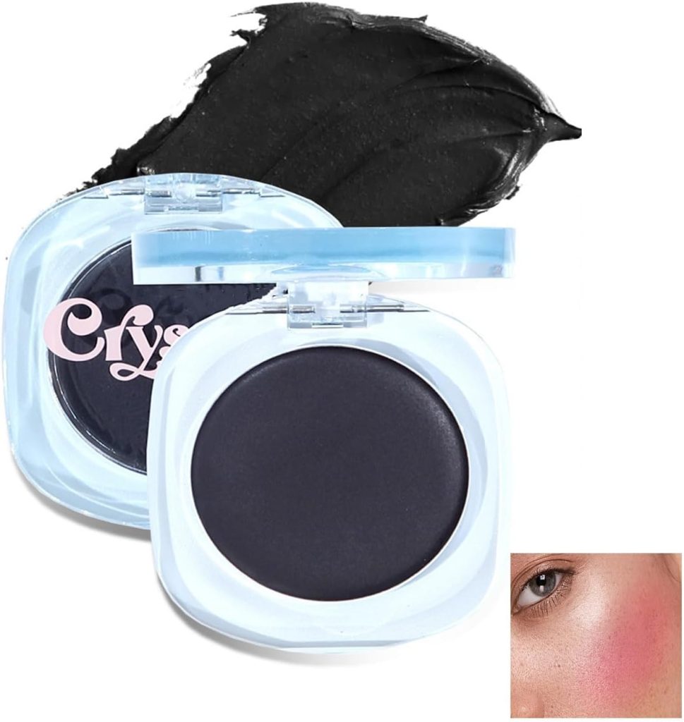 KASTWAVE Black Cream Blush, Color Changing Blush for Cheeks and Lips Tint Makeup, Black Blush PH Temperature Changing Tinted Cream Blush Long Lasting Blendable Dewy & Natural Finish for All Skin Tones