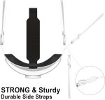⁦SUIMUMU Compatible with Oculus Quest 2 Head Strap VR Accessories Replacement for Meta Quest 2 Comfort Soft Headband Adjustable Size Elite Strap⁩ - الصورة ⁦5⁩