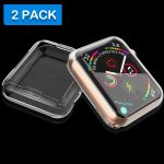 ⁦Julk [2-Pack] 45mm Case for Apple Watch Series 9 (2023) Series 8 Series 7 Screen Protector, Overall Protective Case TPU HD Ultra-Thin Cover for iWatch, Transparent⁩ - الصورة ⁦3⁩