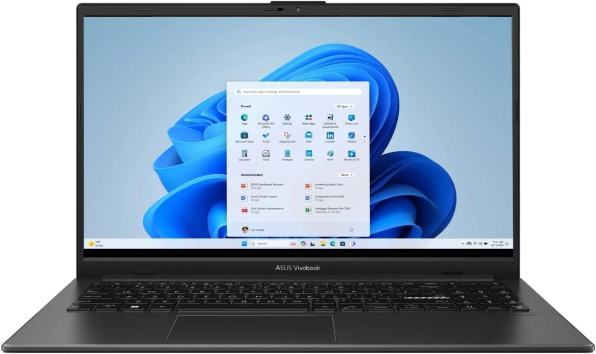 ASUS Vivobook Go 15.6" FHD Laptop, Intel i3-N305, 8GB RAM, 128GB Storage, Windows 11 Home in S Mode, Intel UHD Graphics, HDMI, USB, Black - E1504GA-WB31