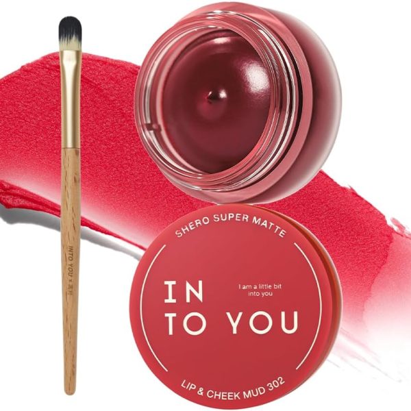 INTO YOU Matte Liquid Lipstick for Women, Canned Long Lasting Red Lipstick Waterproof with Lip Brush, No Transfer, High Pigmented with Lightweight Lip Mud Texture(302)