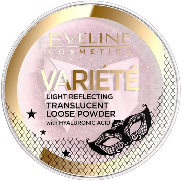 EVELINE COSMETICS Variété Light Reflecting Translucent Loose Powder with Hyaluronic Acid 86% Mineral Pigments for All Types and Colors of Skin Soft Focus 6 g