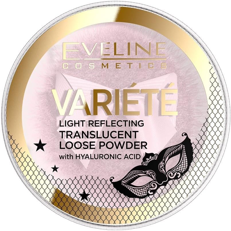 EVELINE COSMETICS Variété Light Reflecting Translucent Loose Powder with Hyaluronic Acid 86% Mineral Pigments for All Types and Colors of Skin Soft Focus 6 g