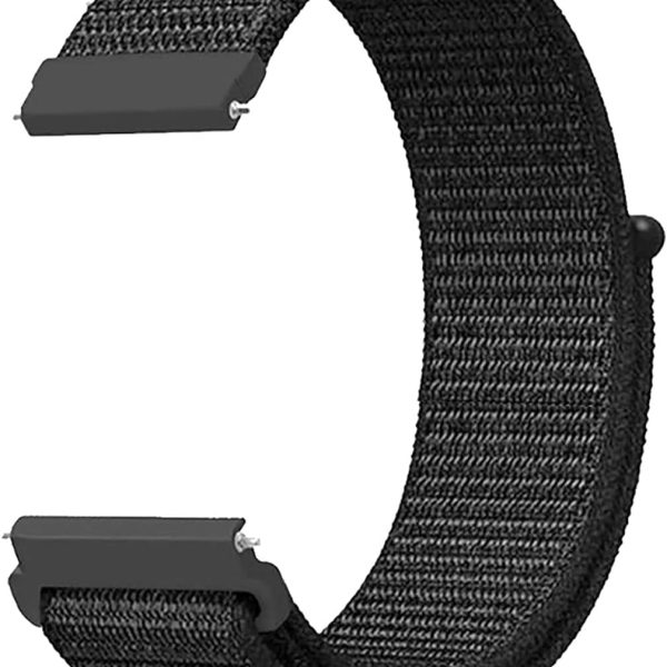 SYOSI 22mm Soft Nylon Watch Bands Compatible for Samsung Galaxy Watch 46mm/Samsung Galaxy Watch 3 45mm/Gear S3 Frontier/Classic, Sport Strap Wristband Replacement Bracelet for Women Men (black), 22mm