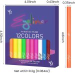 ⁦KASTWAVE UV Neon Gel Eyeliner Pencil Makeup Set Kit, 12 Colors Rainbow Halloween Shades Eye Liner, Glow in Dark Colorful Retractable Eyeliner, Waterproof Smudge Proof Long-Lasting Gel Pencil⁩ - الصورة ⁦6⁩