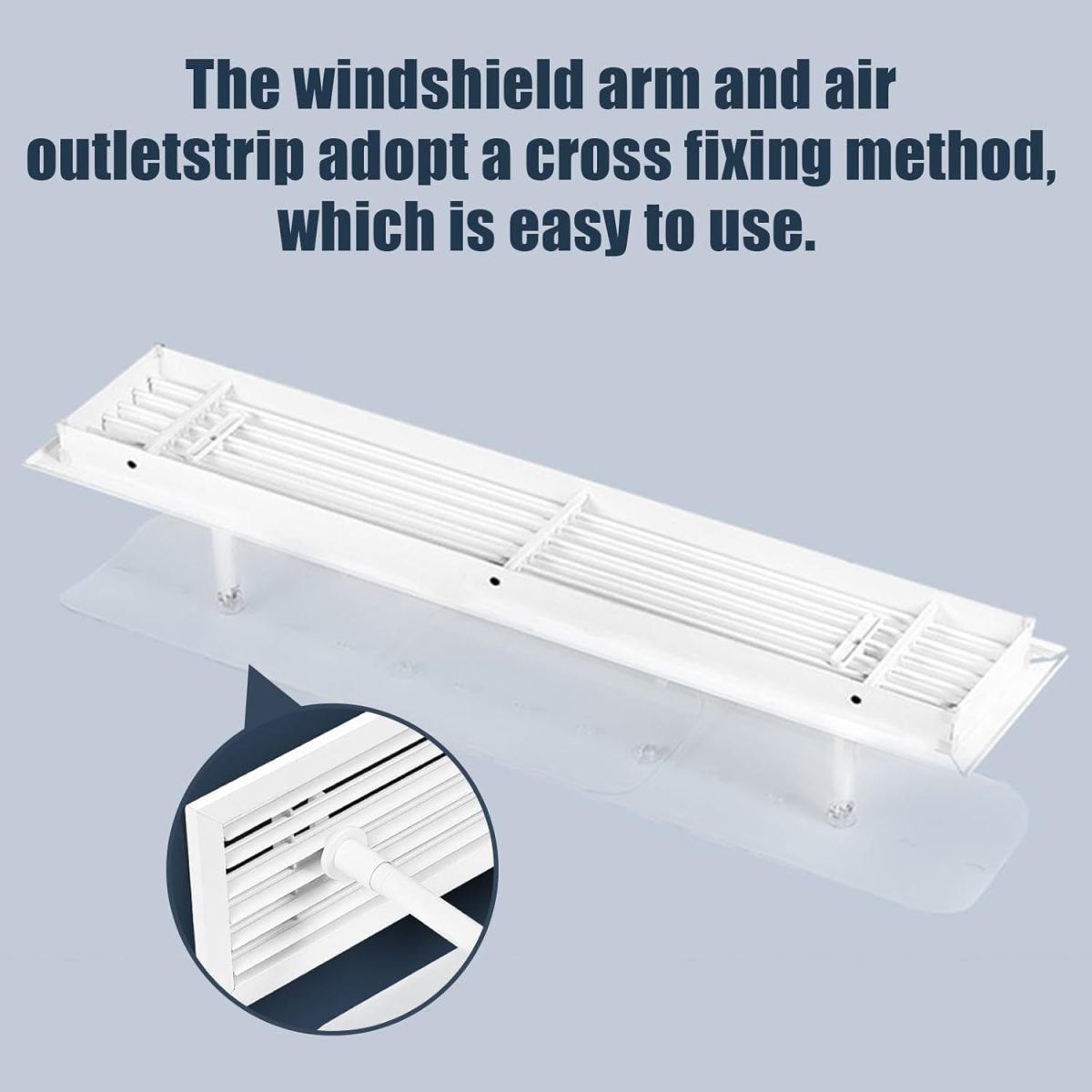 ⁦Sumkyle Central Air Conditioner Deflector Adjustable Punch-free Anti Direct Blowing Outlet Air Baffle Windshield Suitable for Central air conditioner's Register and Grille (75-150cm)⁩ - الصورة ⁦5⁩