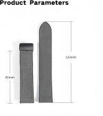 ⁦22mm Genuine Leather Watch Strap with Magnetic Buckle, Compatible with Huawei GT5/GT5 Pro/GT4/GT3/GT2 and More-Grey⁩ - الصورة ⁦4⁩