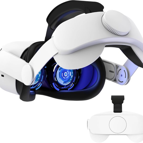 SUIMUMU Compatible with Oculus Quest 2 Head Strap VR Accessories Replacement for Meta Quest 2 Comfort Soft Headband Adjustable Size Elite Strap