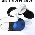 ⁦SUIMUMU Compatible with Oculus Quest 2 Head Strap VR Accessories Replacement for Meta Quest 2 Comfort Soft Headband Adjustable Size Elite Strap⁩ - الصورة ⁦2⁩