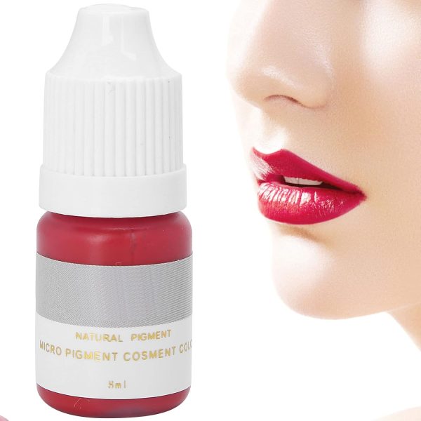 FOKFO Semi-permanent Tattoo Ink, Lip Tattoo Ink, 8ml(#3), Red
