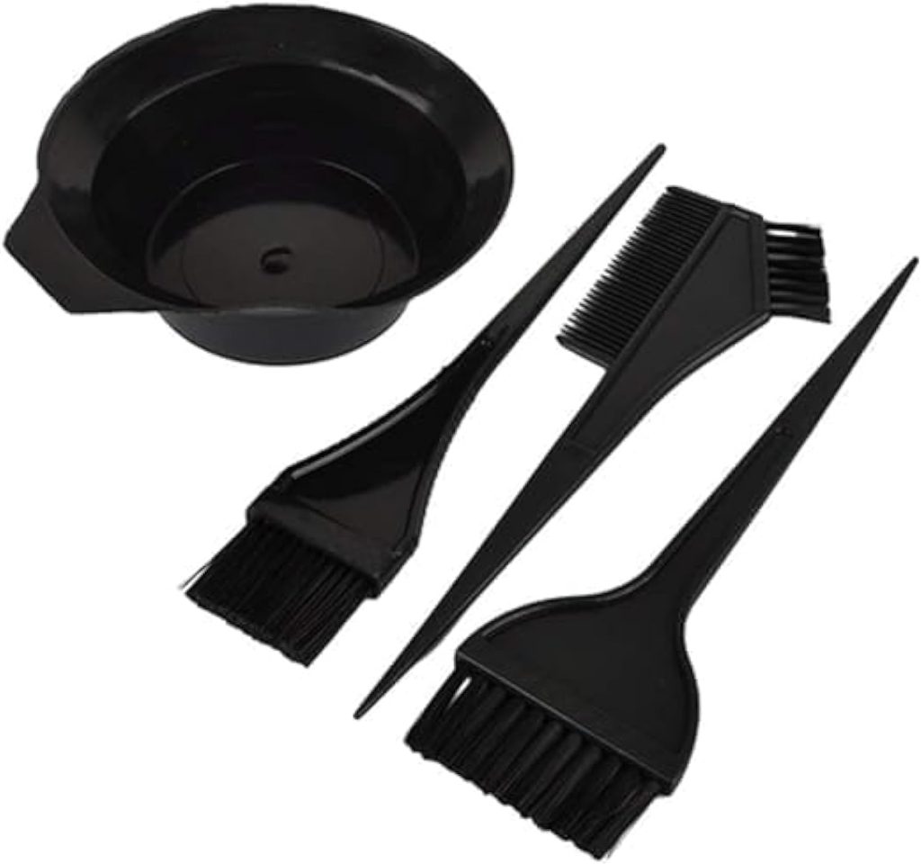 4 Pieces Hair Dye Brush Kit Hair Coloring Dyeing Bleaching Brushes Comb Brush With Mixing Bowl For Men Women Home And Salon Use