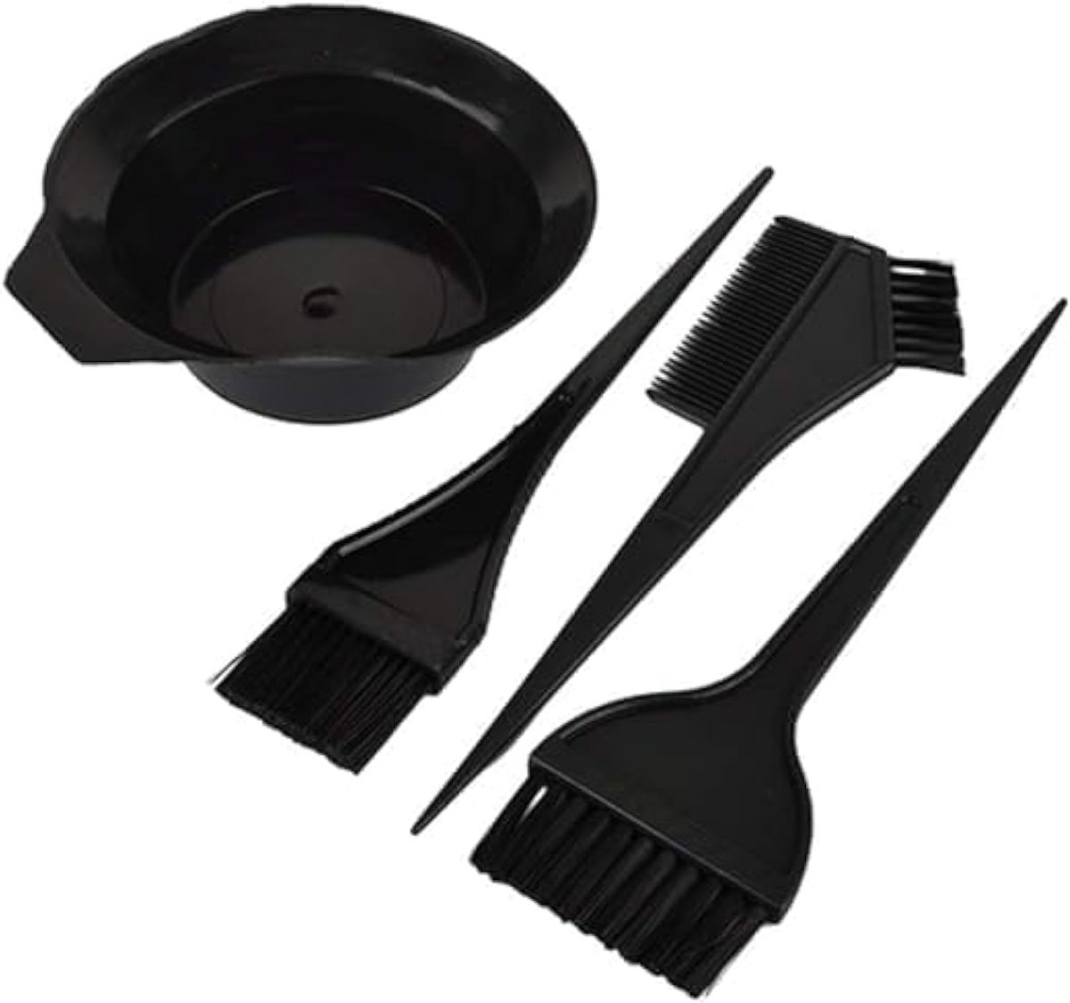 4 Pieces Hair Dye Brush Kit Hair Coloring Dyeing Bleaching Brushes Comb Brush With Mixing Bowl For Men Women Home And Salon Use