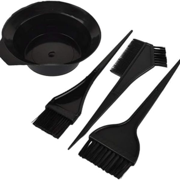 4 Pieces Hair Dye Brush Kit Hair Coloring Dyeing Bleaching Brushes Comb Brush With Mixing Bowl For Men Women Home And Salon Use