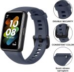 ⁦4Pcs Silicone Strap for Huawei Band 8 Replacement Belt Watchband for Huawei Band 8 WristBand Bracelet⁩ - الصورة ⁦3⁩