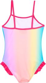 ⁦Barbie Girls One Piece Swimsuit, Kids Swimsuit, Sizes 4-10 Years⁩ - الصورة ⁦2⁩