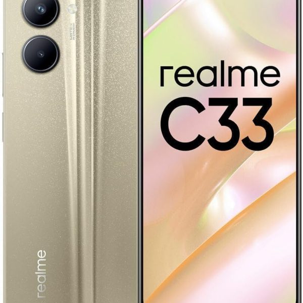 Realme C33 Dual-SIM 32GB ROM + 3GB RAM (GSM Only | No CDMA) Factory Unlocked 4G/LTE Smartphone (Sandy Gold) - International Version