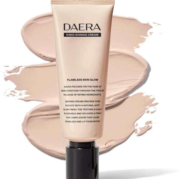 DAERA Kang Shining Korean BB Tinted Moisturizer Cream (1 Color,Neutral), Self Adjusting BB Cream,1.35 fl oz, Glowing Skin Natural Makeup, Buildable Coverage, Lightweight