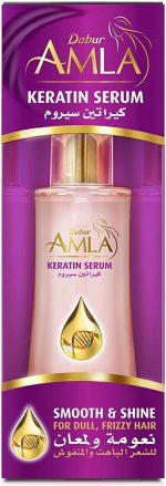 Dabur Amla Smooth & Shine Keratin Serum 50ml | Anti Frizz, Repair Treatment, Heat Protectant | For Shine & Gloss