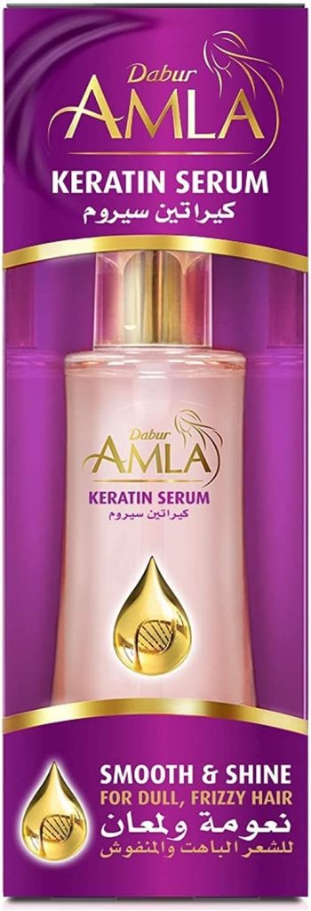 Dabur Amla Smooth & Shine Keratin Serum 50ml | Anti Frizz, Repair Treatment, Heat Protectant | For Shine & Gloss