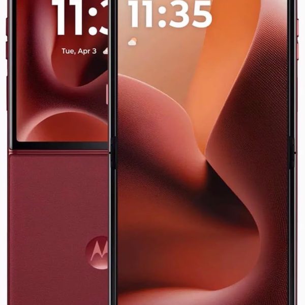 Motorola Razr 60 Ultra DUAL-SIM,512GB ROM + 16GB RAM (GSM Only|No CDMA) Factory Unlocked 5G Smartphone (Pantone Rio Red) - International Version