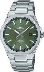 Casio Edifice Male Wristwatch - Quartz Casual Stainless steel Band and case Grey Analog Green Dial - EFR-S108D-3AVUEF