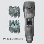 ⁦Panasonic Performance Hair Clippers with 2 Attachments and Adjustable Length Settings, Corded or Cordless Trimmer for Hair and Beard - ER-GC63-H (Silver)⁩ - الصورة ⁦9⁩