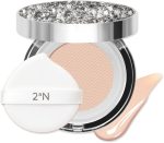 Gleaming Tension Cushion 0.45oz Compact Foundation | Korean Compact Format Foundation with Ceramides and Asian Centella | Lightweight & Lasting Makeup by K