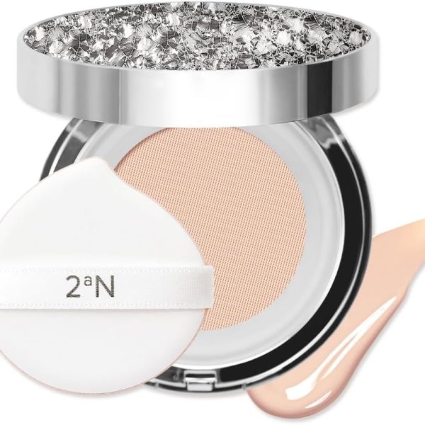 Gleaming Tension Cushion 0.45oz Compact Foundation | Korean Compact Format Foundation with Ceramides and Asian Centella | Lightweight & Lasting Makeup by K