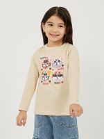 ⁦Styli Girls Graphic Print Regular Fit T-Shirt⁩ - الصورة ⁦3⁩