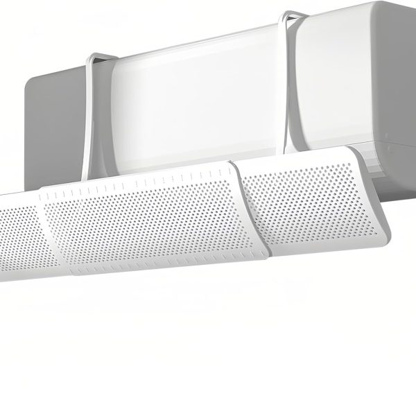 Gorgeskid Wind Deflector Adjustable Air Conditioner Deflector - Universal Fit, No-Drill Mount, Stops Direct Blowing for Baby/Elderly/Pregnancy, Summer & Winter Use, White ABS Panel (56-92cm)
