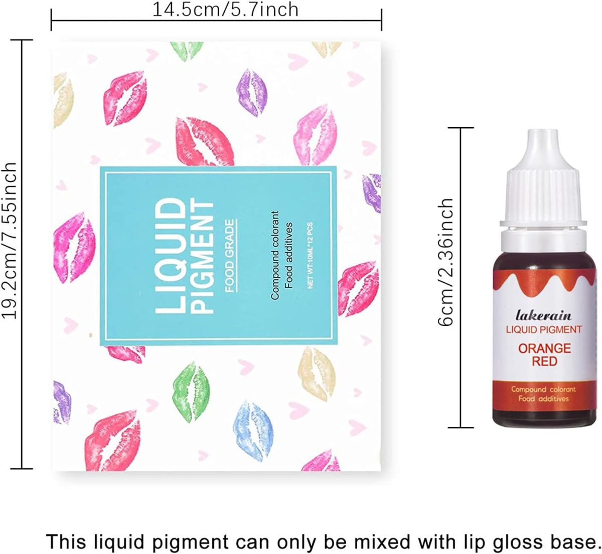 ⁦BONNIE CHOICE 12 Colors Liquid Lip Gloss Pigment Set, DIY Lipstick Liquid Pigment Set for Making Lip Gloss, DIY Lip Gloss Pigment Cosmetic Dye, Edible Coloring Pure Plant Pigment for Lip Gloss Base⁩ - الصورة ⁦7⁩