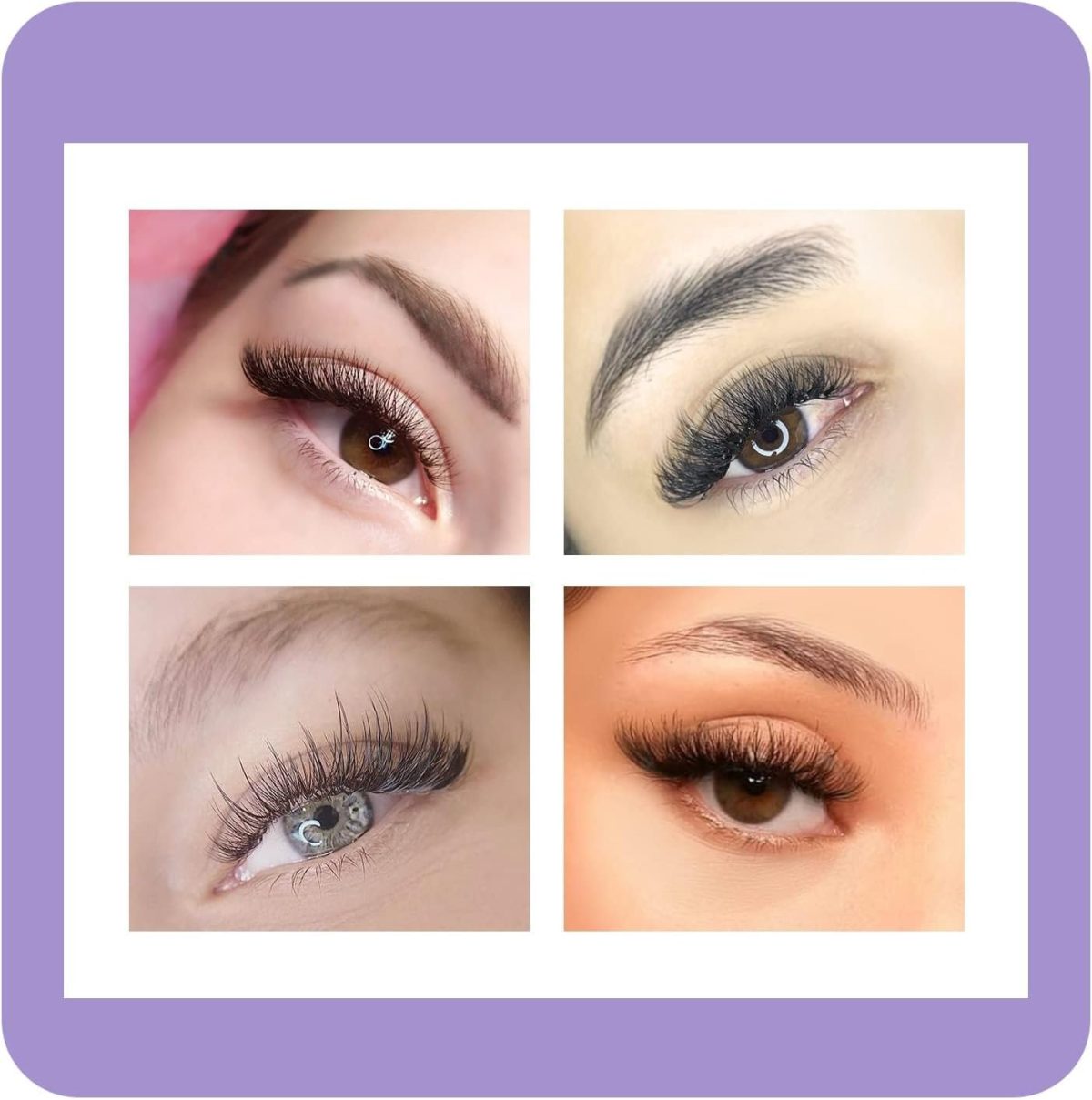 ⁦16 Rows Volume Classic Eyelash Extension 0.05 D Curl 10mm Matte Black Individual False Eye Lashes Extension Salon Use Natural Soft Fake Eyelashes Supplies (0.05 D, 10mm)⁩ - الصورة ⁦6⁩