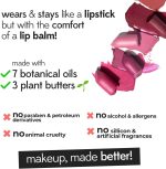 ⁦Ruby's Organics Semi-Matte Lipstick for Women, Hydrating and Highly Pigmented, Moisturizing & Non Drying, Lightweight & Long Lasting Formula, Lip Makeup, Paraben-Free, Brown Cocoa, 3.7g⁩ - الصورة ⁦2⁩