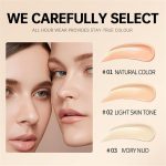 ⁦Azonee Coverage Concealer, Concealer Stick, High Coverage Concealer, Liquid Concealer, Concealer, Foundation Concealer Cream Hydrating Waterproof (3pcs)⁩ - الصورة ⁦3⁩
