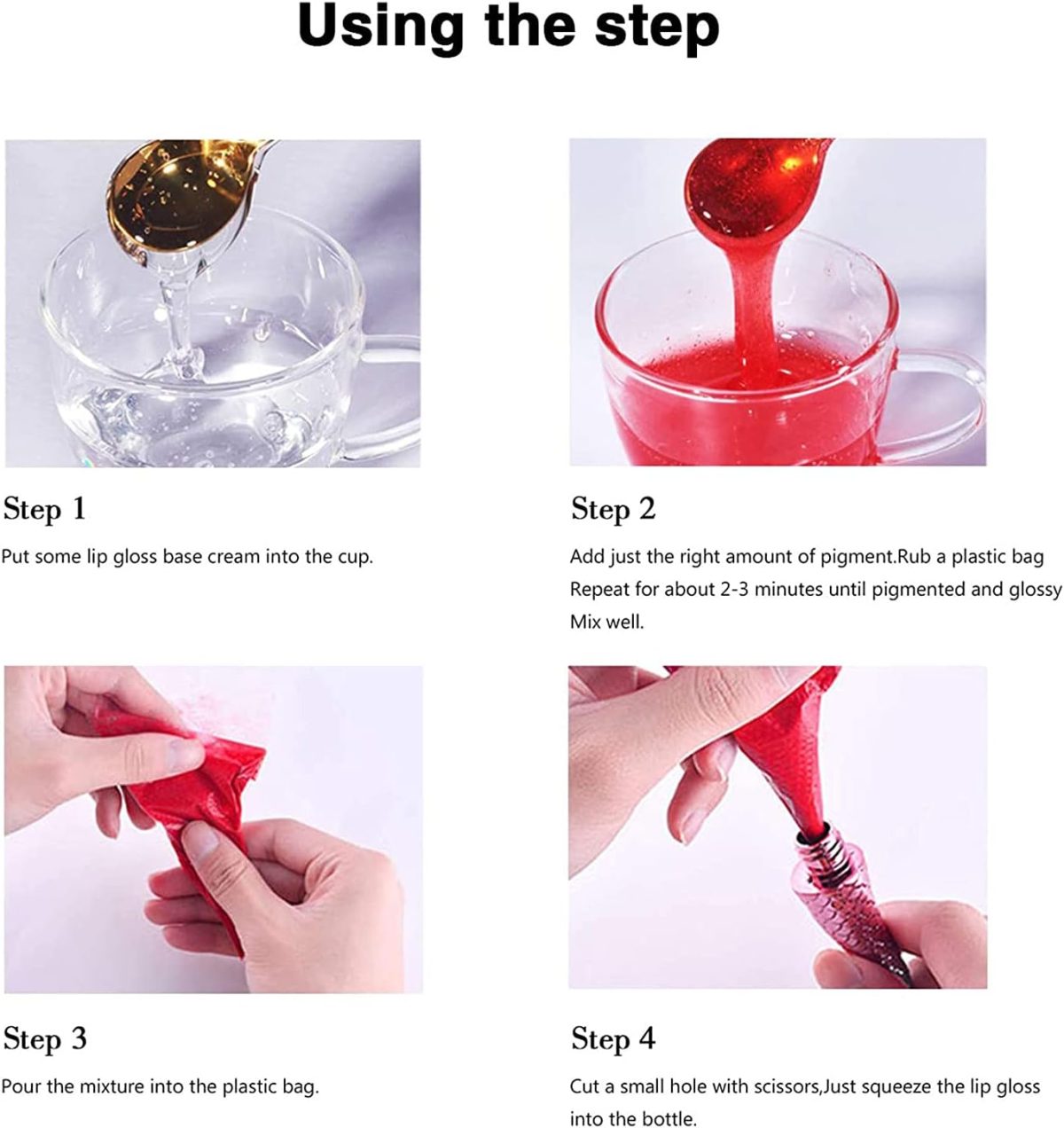 ⁦BONNIE CHOICE 12 Colors Liquid Lip Gloss Pigment Set, DIY Lipstick Liquid Pigment Set for Making Lip Gloss, DIY Lip Gloss Pigment Cosmetic Dye, Edible Coloring Pure Plant Pigment for Lip Gloss Base⁩ - الصورة ⁦6⁩