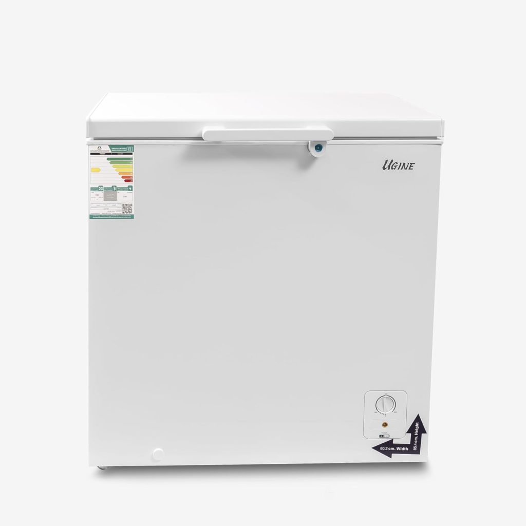 Ugine Chest Freezer 198 Liters, 6.9 Cu.Ft,D-Frost,White - UCFK198