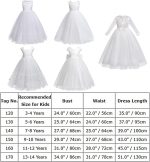 ⁦Girls Rainbow Costume Pageant Princess Party Tulle Dress Kids Baptism Christening 3rd Birthday Party Carnival Long Maxi Ball Gown Children's day Gift⁩ - الصورة ⁦7⁩